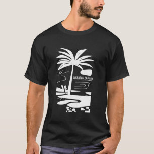 Santa Monica California Minimalistisch Beach Scene T-Shirt