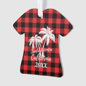 Santa Monica California Palm Tree Personalisiert Ornament (Vorderseite)