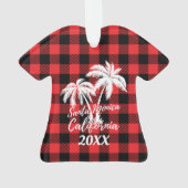 Santa Monica California Palm Tree Personalisiert Ornament (Rückseite)