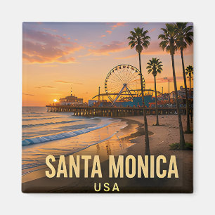 Santa Monica California Pier Küstenreise-Geschenk Magnet