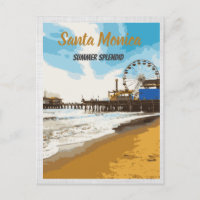 Santa Monica California Postcard