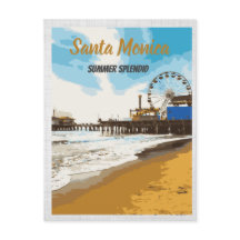 Santa Monica California Postcard