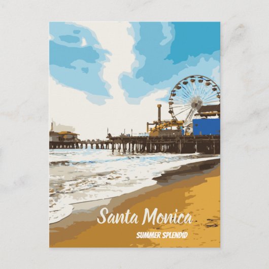 Santa Monica California Postcard Postkarte (Vorderseite)