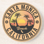 Santa Monica California Retro Sunset Souvenirs 80e Getränkeuntersetzer<br><div class="desc">Santa Monica Kalifornien. Dieses Retro-Design ist ein großartiges Weihnachts- oder Geburtstagsgeschenk für die Fans von Santa Monica Beach. Das Retro Sommercamp ist ein perfektes Geschenk für Reisende und Liebhaber von tropischen Reisezielen.</div>