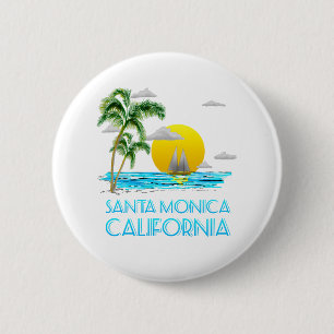 Santa Monica California Segelboot Button