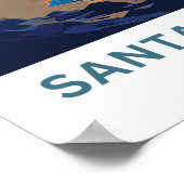 Santa Monica California Travel Print Poster (Ecke)