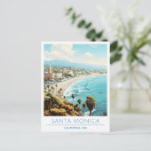 Santa Monica California USA Vintage Travel Postkarte (Stehend Vorderseite)