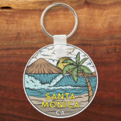 Santa Monica California Vintag Schlüsselanhänger (Vorderseite)
