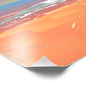 Santa Monica California Vintages Strandposter Fotodruck (Ecke)