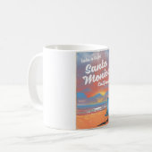 Santa Monica California Vintages Strandposter Kaffeetasse (Vorderseite Links)