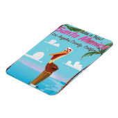 Santa Monica Cartoon Retro-Reiseplakat Magnet (Linke Seite)