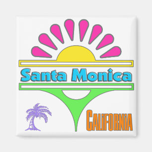 "Santa Monica Colorful 1" Magnet