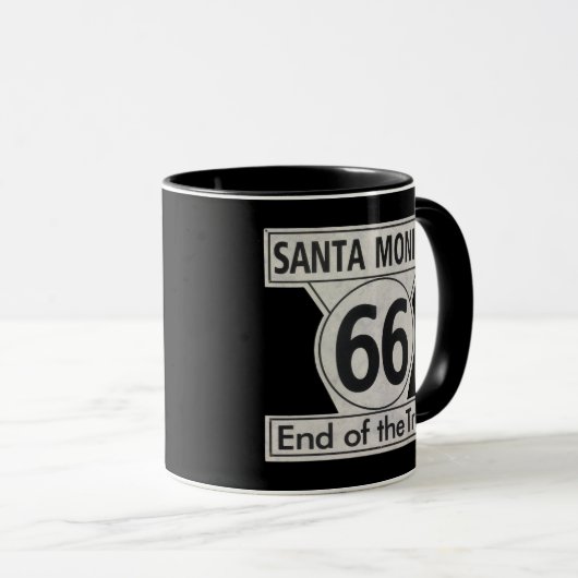 Santa Monica Ende der Wanderroute 66 Tasse (VorderseiteRechts)