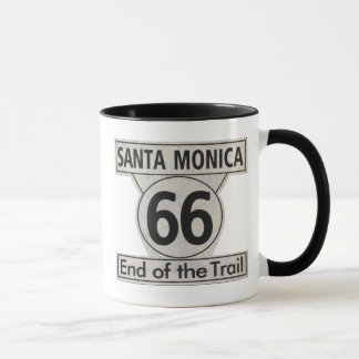 Santa Monica Ende der Wanderroute 66 Tasse