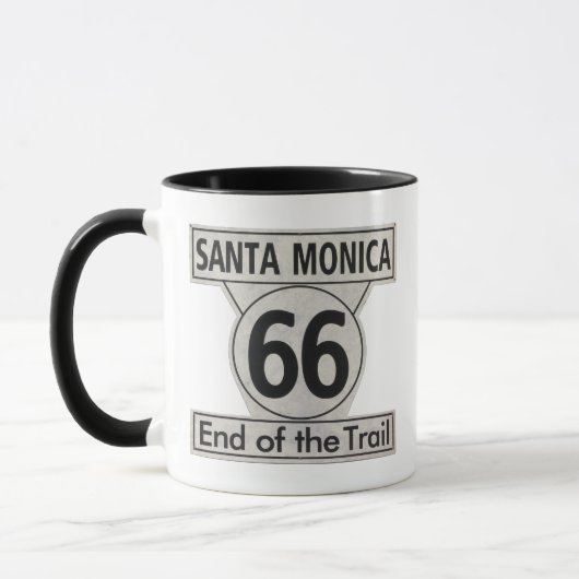 Santa Monica Ende der Wanderroute 66 Tasse (Links)