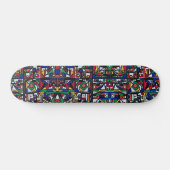 Santa Monica handgemalt Original Abstrakte Kunst Skateboard (Horizontal)