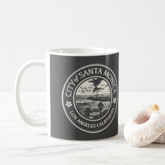 SANTA MONICA KALIFORNIA KAFFEETASSE (Mit Donut)