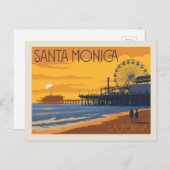 Santa Monica, Kalifornien Postkarte (Vorne/Hinten)