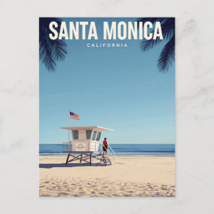 Santa Monica Kalifornien Rettungsschwimmer Strand Postkarte