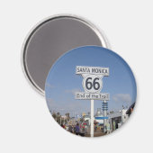 Santa Monica, Kalifornien - RT 66 Magnet (Vorderseite/Rückseite)