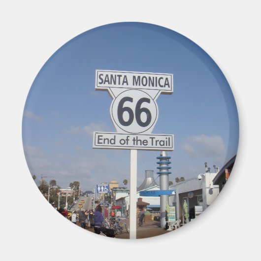Santa Monica, Kalifornien - RT 66 Magnet (Vorne)