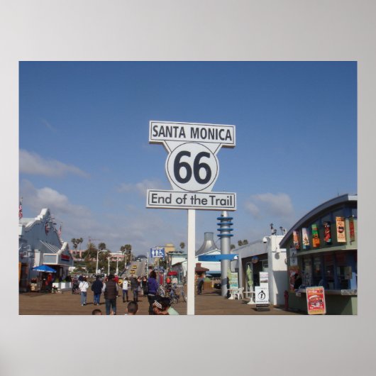Santa Monica, Kalifornien - RT 66 Poster (Vorne)