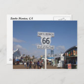 Santa Monica, Kalifornien - RT 66 Postkarte (Vorne/Hinten)