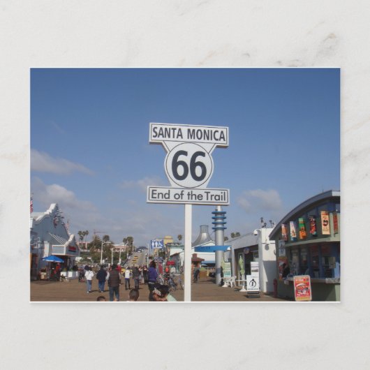Santa Monica, Kalifornien - RT 66 Postkarte (Vorderseite)