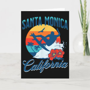 Santa Monica Kalifornien Strand Surfen Sommerurlau Karte