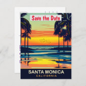 Santa Monica, Kalifornien, Travel Postcard, Save The Date (Vorne/Hinten)