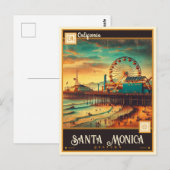 Santa Monica, Kalifornien | VINTAG Postkarte (Vorne/Hinten)