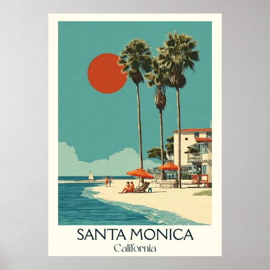 Santa Monica Kunst, Dichtung und Musik | Iconic Be Poster (Vorne)