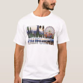 Santa Monica Logo-Blumen-Pierstrand T-Shirt (Vorderseite)