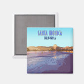 Santa Monica Los Angeles Kalifornien Vintag Magnet (Vorderseite/Rückseite)
