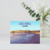 Santa Monica Los Angeles Kalifornien Vintag Postkarte (Stehend Vorderseite)