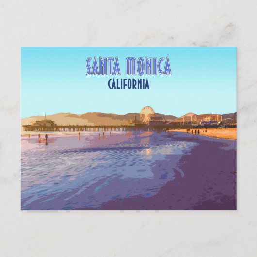 Santa Monica Los Angeles Kalifornien Vintag Postkarte (Vorderseite)
