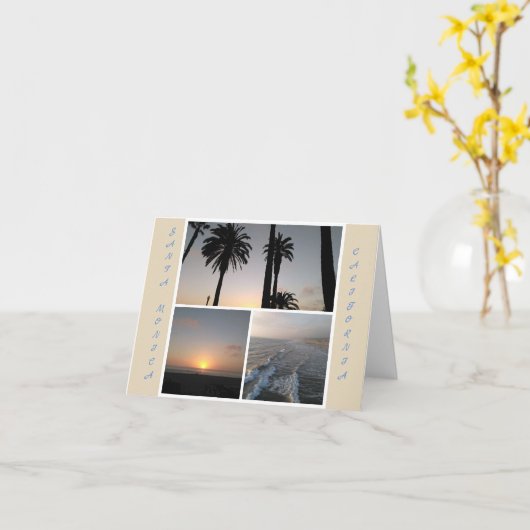 Santa Monica Notecard Karte (Gelbe Blume)