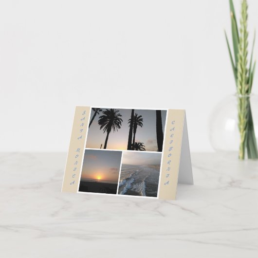 Santa Monica Notecard Karte (Vorderseite)