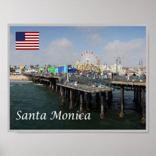 Santa Monica - Panorama - Vereinigte Staaten - Poster