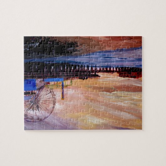 Santa Monica Pier am Sonnenuntergang Puzzle (Horizontal)