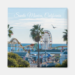 Santa Monica Pier an einem sonnigen Nachmittag Magnet