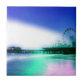 Santa Monica Pier - Blue Green Foto Edit Fliese (Vorderseite)