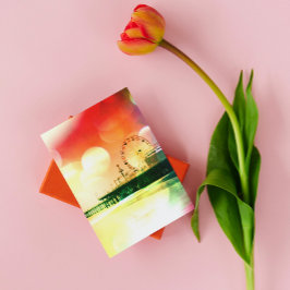 Santa Monica Pier - Burning Colors Foto Edit Postkarte