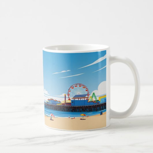 Santa Monica Pier California Los Angeles Kaffeetasse (Rechts)