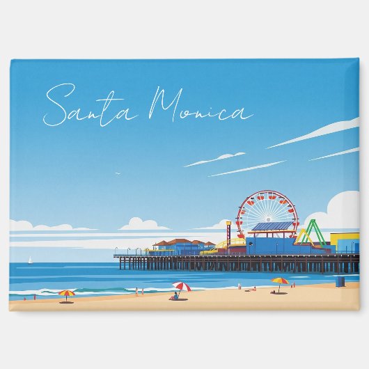 Santa Monica Pier California Los Angeles Magnet (Vorderseite)