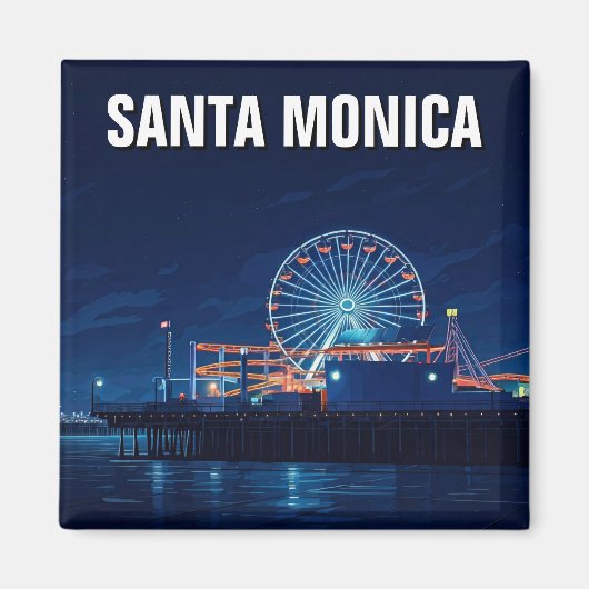 Santa Monica Pier California Los Angeles Magnet (Vorne)