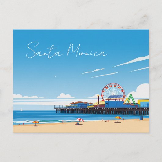 Santa Monica Pier California Los Angeles Postkarte (Vorderseite)