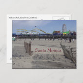 Santa Monica Pier California Postkarte (Vorne/Hinten)