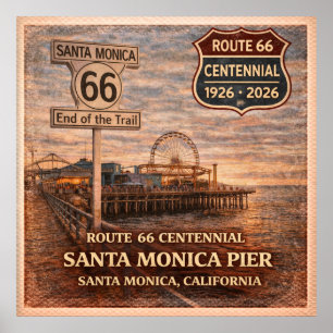 Santa Monica Pier Centennial Kalifornien Poster