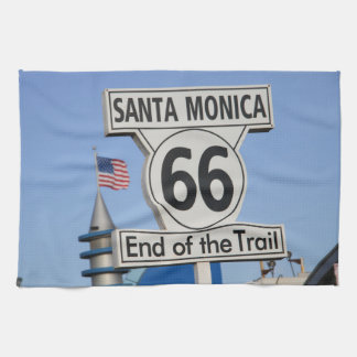 Santa Monica Pier - Ende der Spur Geschirrtuch
